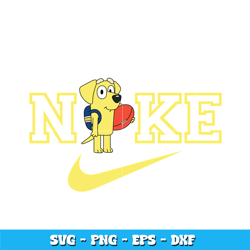 Lucky Bluey Nike svg, Bluey svg, Logo Brand svg, cartoon svg, Nike svg, logo design svg, digital download.