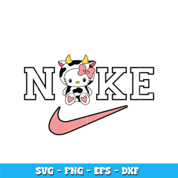 Nike Hello Kitty Cow svg, Hello Kitty svg, Logo Brand svg, cartoon svg, Nike svg, logo design svg, digital download.