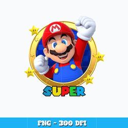 Super Mario design Png, Mario Bros. png, Cartoon svg, Logo design svg, Digital file png, Instant download.