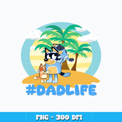 Bluey bandit summer dad cartoon png, Bluey Png, Cartoon svg, Logo design svg, Digital file png, Instant download.