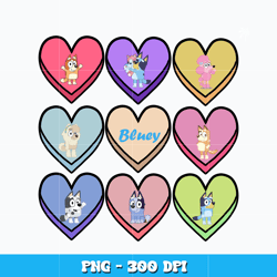 Bluey Valentines Day Png, bluey Valentine Png, Cartoon Png, Logo design Png, Digital file png, Instant download.
