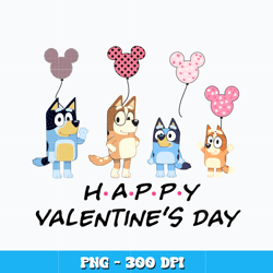 Bluey Happy Valentines Day Png, bluey Family Png, Cartoon Png, Logo design Png, Digital file png, Instant download.