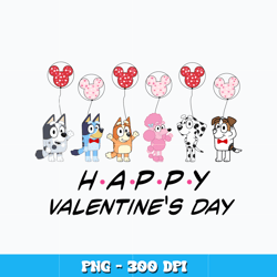 Happy valentine's day Png, bluey character Png, Cartoon Png, Logo design Png, Digital file png, Instant download.