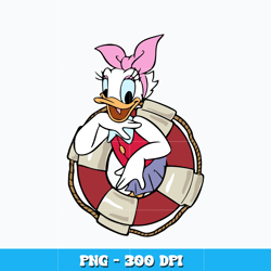 Daisy duck with a lifebuoy png, Disney Png, Cartoon png, Logo design Png, Digital file png, Instant download.