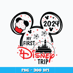 My first disney trip Png, Disney cartoon Png, Cartoon png, Logo design Png, Digital file png, Instant download.