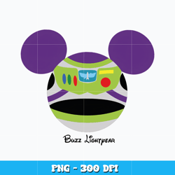 Mickey Head Buzz Lightyear Png, Disney Png, Cartoon png, Logo design Png, Digital file png, Instant download.