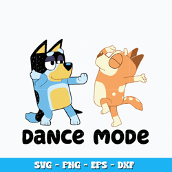 Dance Mode svg, Bandit Heeler couple svg, cartoon svg, Logo design svg, Digital file svg, Instant Download.
