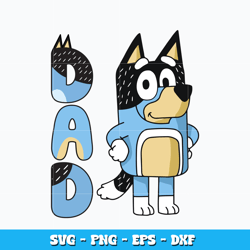 Bandit Heeler Dad cartoon svg, Bluey cartoon svg, cartoon svg, Logo design svg, Digital file svg, Instant Download.