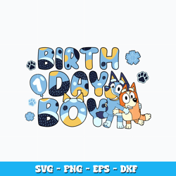 Bingo bluey birthday boy design svg, Bluey Bingo svg, cartoon svg, Logo design svg, Digital file svg, Instant Download.