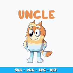 Uncle Radley design svg, Bluey Bingo cartoon svg, cartoon svg, Logo design svg, Digital file svg, Instant Download.