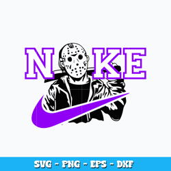 Jason Voorhees Nike Logo Svg, Logo Brand svg, Nike svg, cartoon svg, logo design svg, logo shirt png, Instant download.