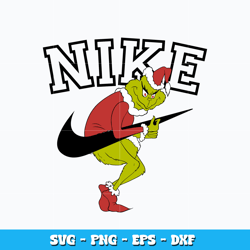 Grinch Christmas Nike Svg, Logo Brand svg, Nike svg, cartoon svg, logo design svg, logo shirt svg, Instant download.