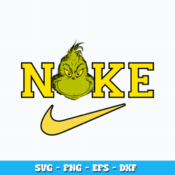 Nike Grinch Face Svg, Logo Brand svg, Nike svg, cartoon svg, logo design svg, logo shirt svg, Instant download.