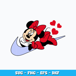 Nike Minnie mouse love Svg, valentine svg, Logo Brand svg, Nike svg, cartoon svg, logo design svg, Instant download.