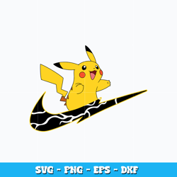 Nike Pikachu Svg, Pokemon svg, Logo Brand svg, Nike svg, anime svg, logo design svg, logo shirt svg, Instant download.