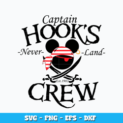 Quotes svg, Captain Hooks Crew Mickey mouse svg, Mickey svg, cartoon svg, logo design svg, Instant download.