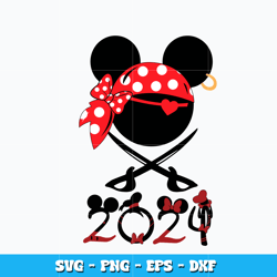 Minnie Mouse Pirates 2024 svg, Disney Minnie svg, cartoon svg, logo design svg, digital file svg, Instant download.