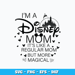 Quotes svg, I'm A Mom Disney Svg, Disney svg, cartoon svg, logo design svg, digital file svg, Instant download.