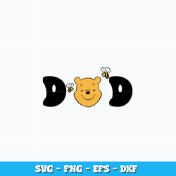 Dad Winnie the Pooh head Svg, Disney svg, cartoon svg, logo design svg, digital file svg, Instant download.