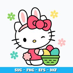 Hello Easter Kitten svg, hello kitty svg, cartoon svg, logo design svg, digital file svg, Instant download.