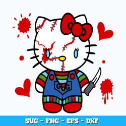 Hello kitty chucky svg, Halloween svg, hello kitty svg, cartoon svg, logo design svg, digital file svg, Instant download
