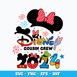 Quotes svg, Disney Minnie cousin crew 2024 svg, cartoon svg, logo design svg, digital file svg, Instant download.