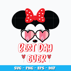 Quotes svg, Best day ever minnie mouse svg, cartoon svg, logo design svg, digital file svg, Instant download.