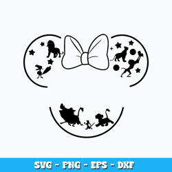 Minnie mouse head wild design svg, Minnie head svg, disney svg, logo design svg, digital file svg, Instant download.