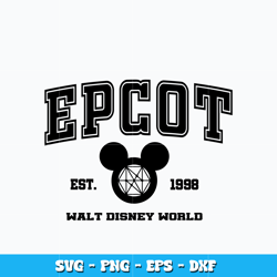 Epcot est 1998 svg, Disney Mickey mouse svg, cartoon svg, logo design svg, digital file svg, Instant download.