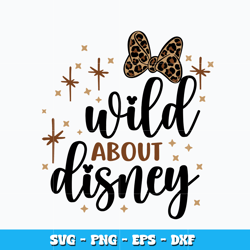 Wild About disney svg, Disney minnie mouse svg, cartoon svg, logo design svg, digital file svg, Instant download