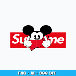 Mickey finger Supreme svg, Mickey svg, Supreme svg, cartoon svg, logo design svg, digital file svg, Instant download.