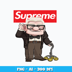 Carl Fredricksen Supreme svg, Supreme svg, cartoon svg, logo design svg, digital file svg, Instant download.