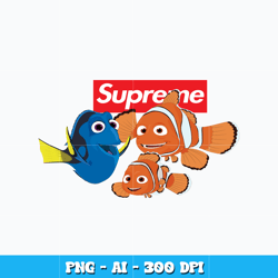 Finding Nemo Supreme svg, Finding Nemo svg, cartoon svg, logo design svg, digital file svg, Instant download.
