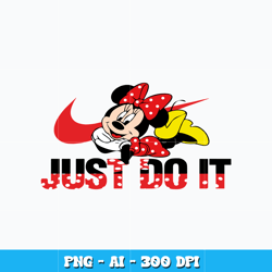 Minnie Mouse Just do it nike svg, cartoon svg, logo design svg, logo nike svg, digital file svg, Instant download.