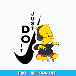 Bart Simpson nike Just Do It svg, Cartoon svg, logo design svg, logo nike svg, digital file svg, Instant download.