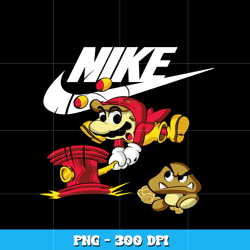 Mario Nike svg, Mario Swoosh svg, cartoon svg, logo design svg, Logo Nike svg, digital file svg, Instant download.