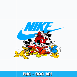 Mickey And Friends Nike Png, disney png, cartoon png, logo design png, Nike png, digital file png, Instant download.