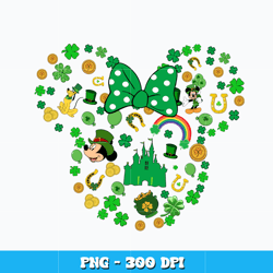 Happy St Patricks Day Png, Minnie mouse head png, logo design png, logo shirt png, digital file, Instant download.