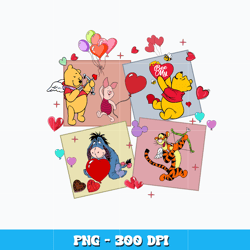 Love Winnie The Pooh Friends png, disney png, logo shirt png, logo design png, digital file png, Instant download.