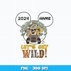 Quotes png, let's get wild 2024 png, Disney mickey head png. logo design png, digital file, Instant download