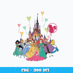 Castle Disney Princess png, Disney princess png, Disney vacation png, logo design png, digital file, Instant download.