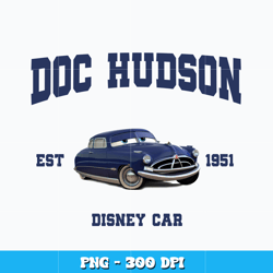 Doc Hudson Est 1985 png, Disney cars png, Disney vacation png, logo design png, digital file, Instant download.