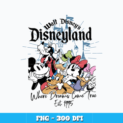 Walt Disneyland png, Mickey mouse friends png, Disney vacation png, logo design png, digital file, Instant download.