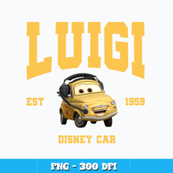 Luigi est 1959 png, Disney cars png, Disney vacation png, logo design png, digital file, Instant download.