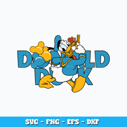 Donald Duck with balloon svg, Disney Donald svg, Disney vacation svg, logo design svg, digital file, Instant download.