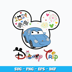 Disney Trip 2024 Mickey head svg, Sally cars, Disney vacation svg, logo design svg, digital file, Instant download.