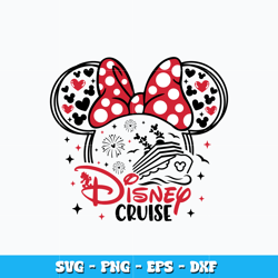 Disney cruise svg, Disney Minnie mouse head svg, Disney vacation svg, logo design svg, digital file, Instant download.