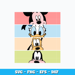 Mickey friends face svg, Disney Mickey svg, Disney vacation svg, logo design svg, digital file, Instant download.