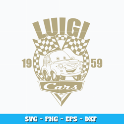 Luigi 1959 cars svg, Disney cars svg, Disney vacation svg, logo design svg, digital file, Instant download.