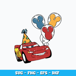 Lightning McQueen birthday svg, Disney cars svg, Disney vacation svg, logo design svg, digital file, Instant download.